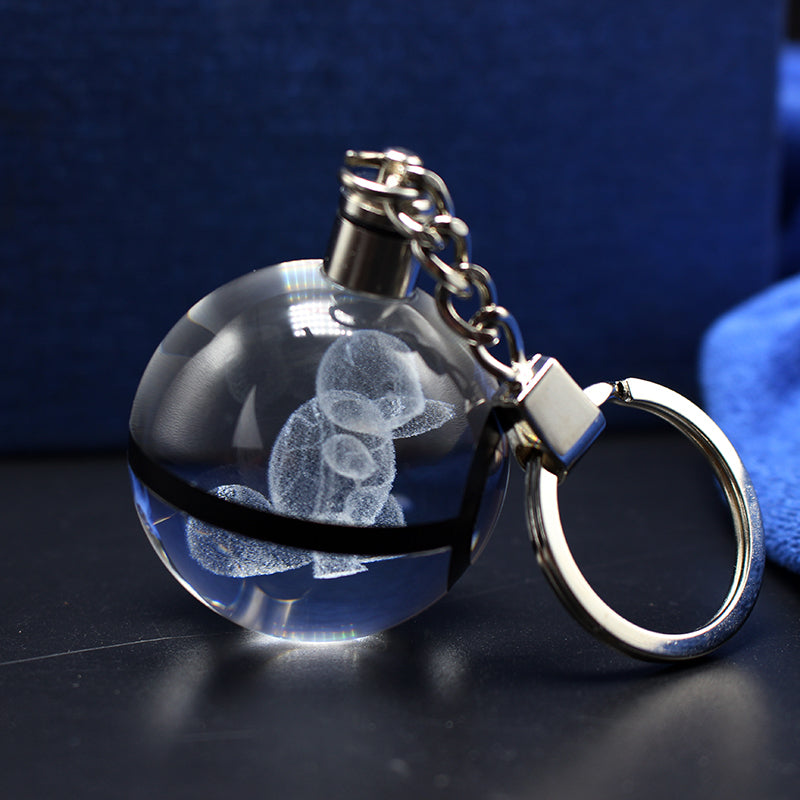 Llavero Led 3D Luminoso de Cristal