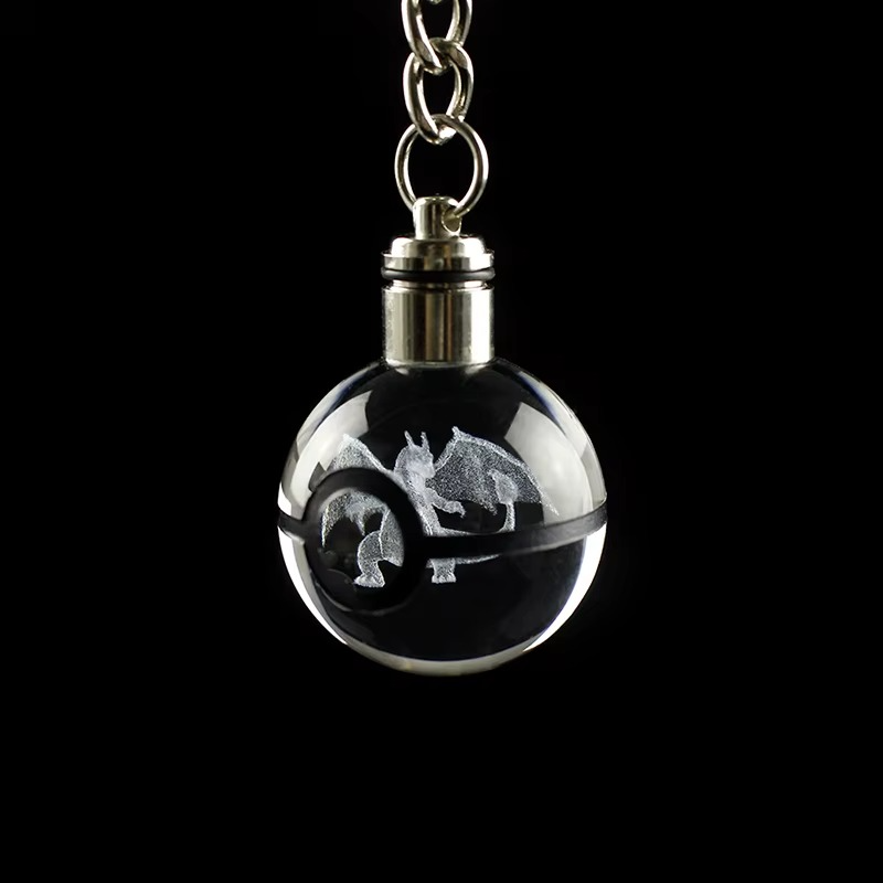 Llavero Led 3D Luminoso de Cristal