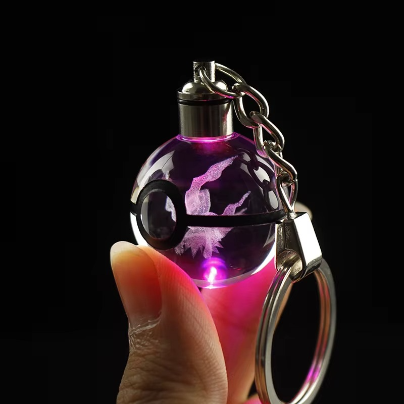 Llavero Led 3D Luminoso de Cristal