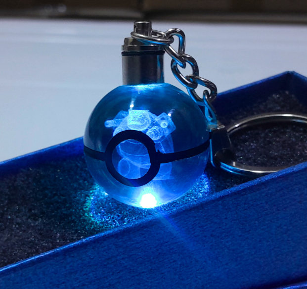 Llavero Led 3D Luminoso de Cristal