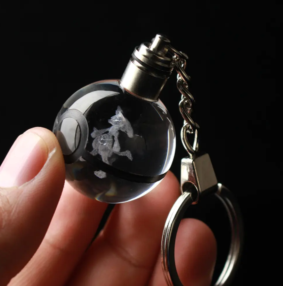 Llavero Led 3D Luminoso de Cristal