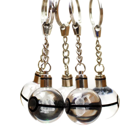Llavero Led 3D Luminoso de Cristal