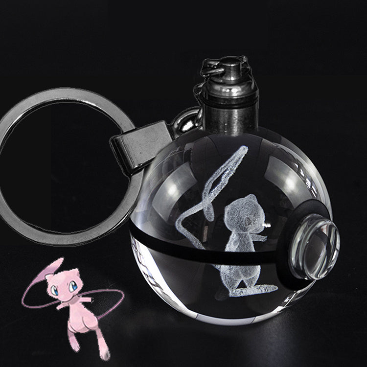 Llavero Led 3D Luminoso de Cristal