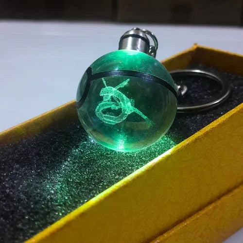 Llavero Led 3D Luminoso de Cristal
