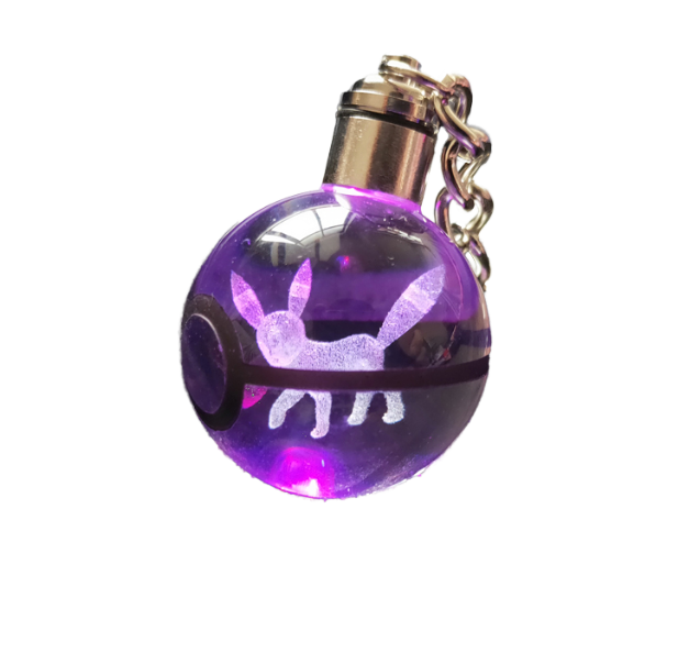 Llavero Led 3D Luminoso de Cristal